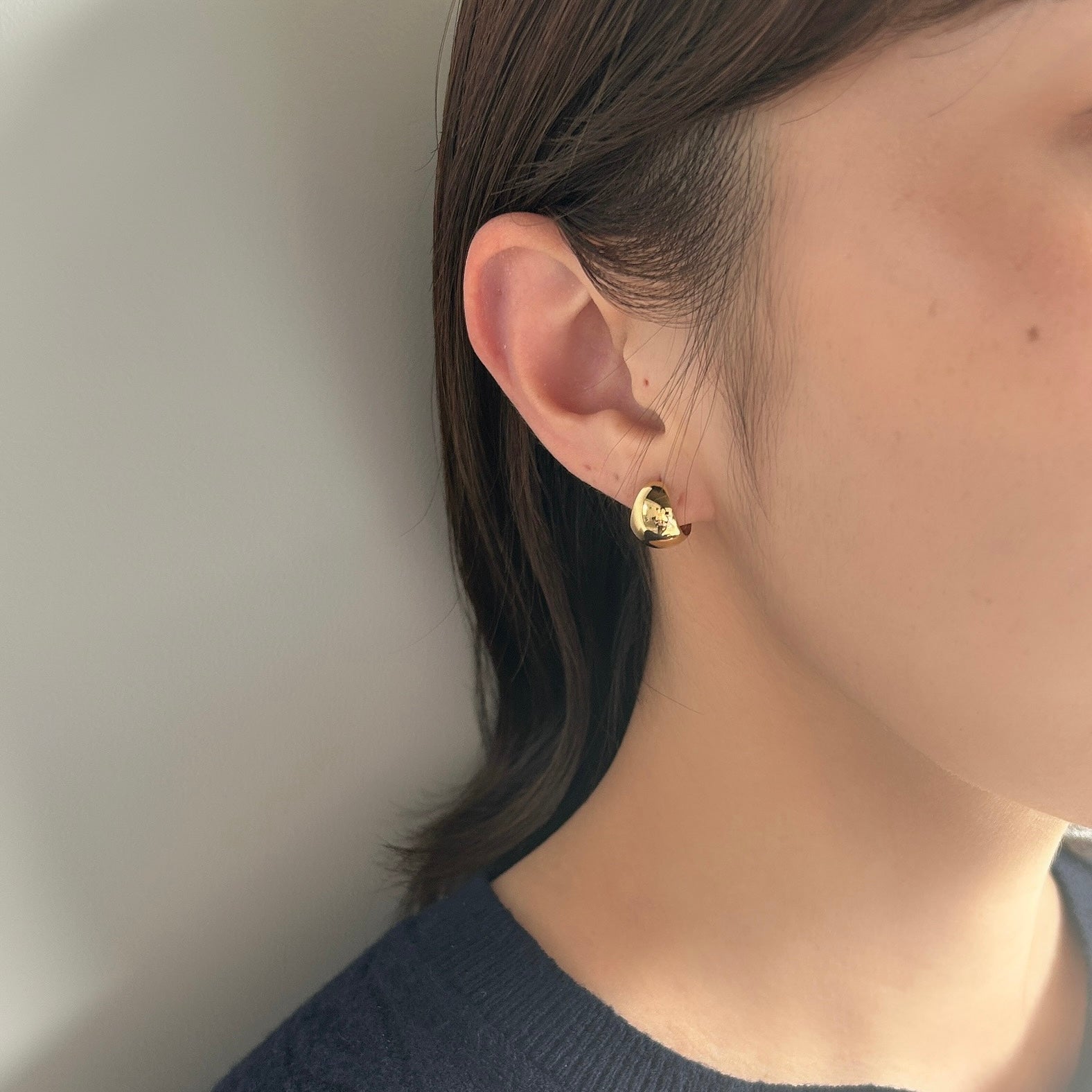 ＜NEW＞K18ぽってりフープピアス