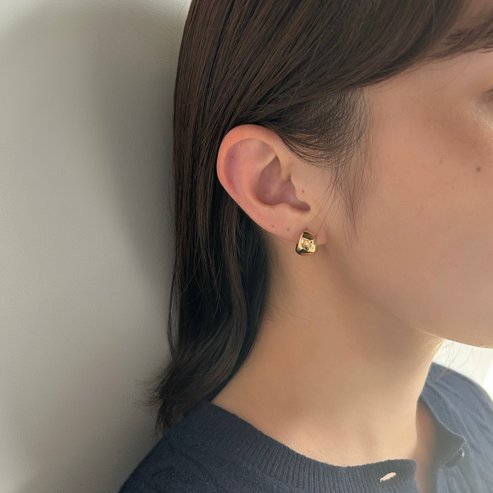 ＜NEW＞K18ぽってりフープピアス