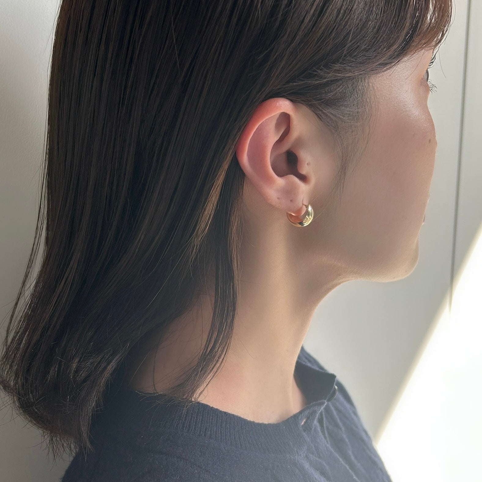 ＜NEW＞K18ぽってりフープピアス