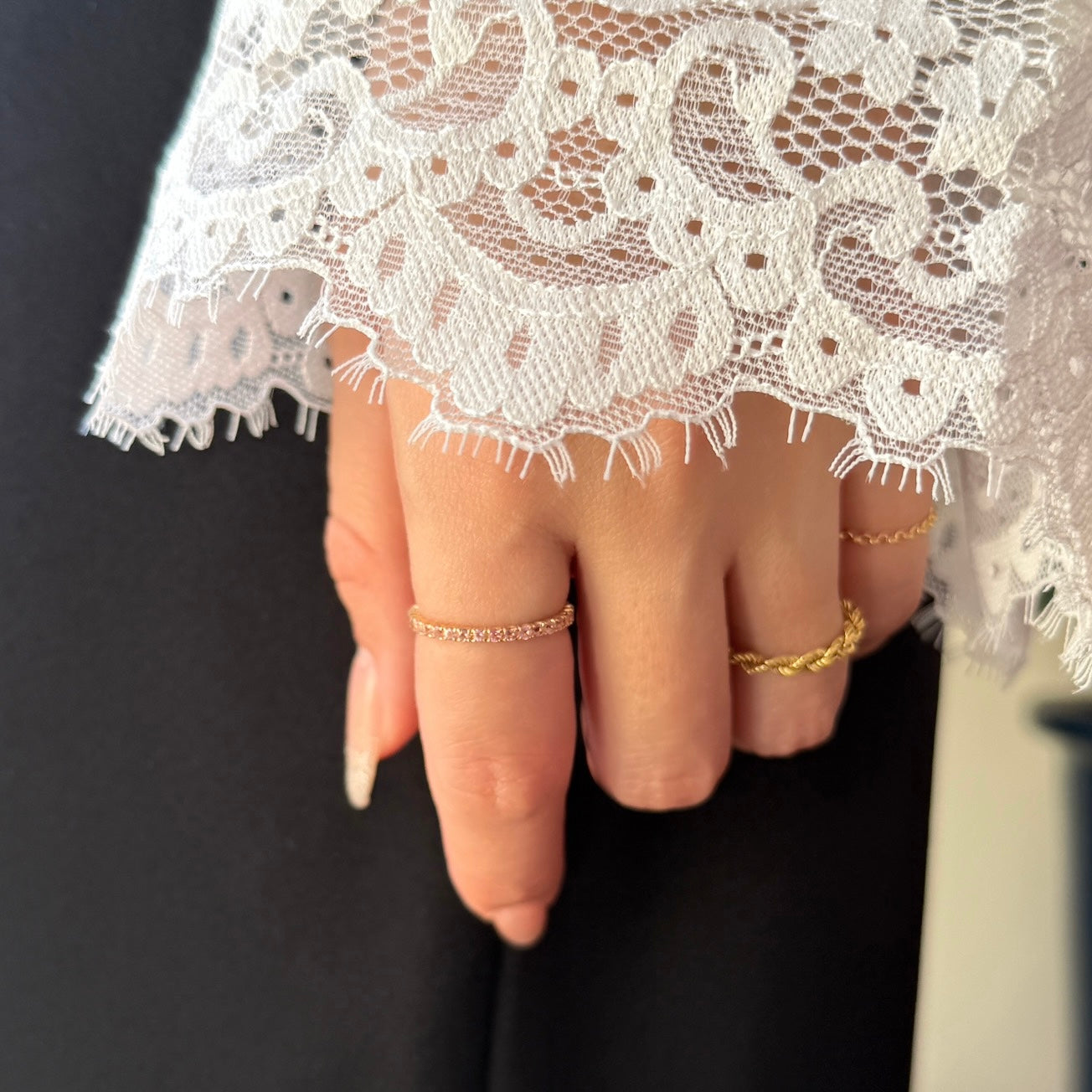 ＜期間限定販売＞【受注生産品】K18ピンクトルマリンフルエタニティリング