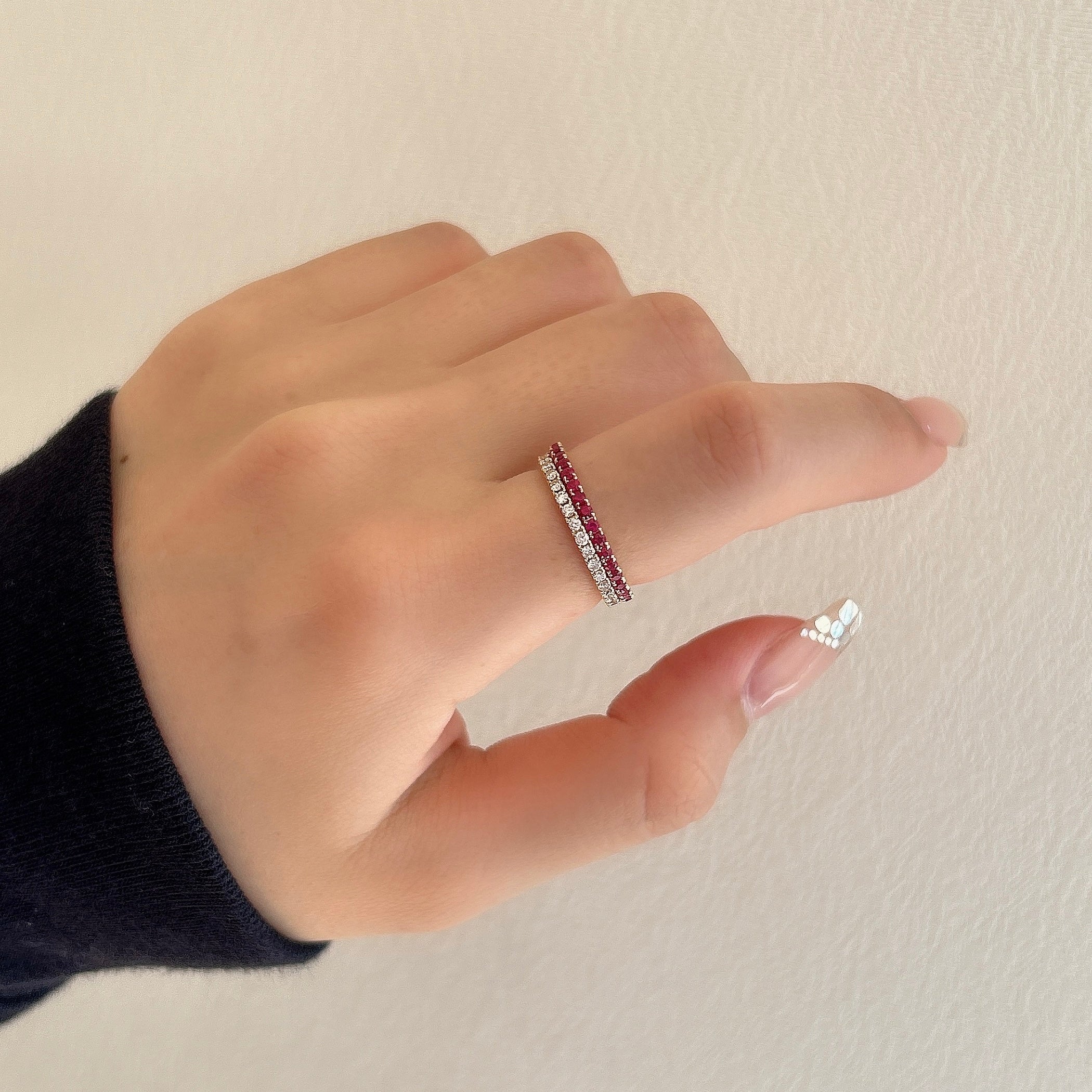 k18 ダイヤモンド フルエタニティ リング - アクセサリー(女性用)