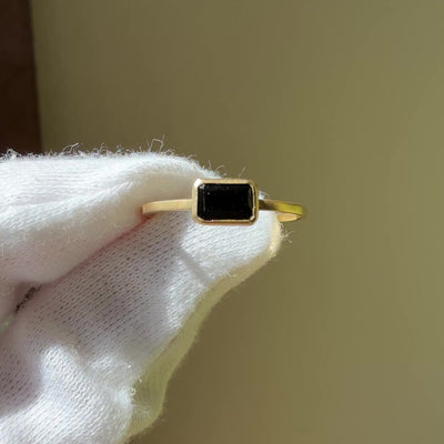 オットーリンクTone Edge ソプラノ用　セオワニ氏リフェイス NEW＞【受注生産品】K18オニキスつや消しリング5号〜16号